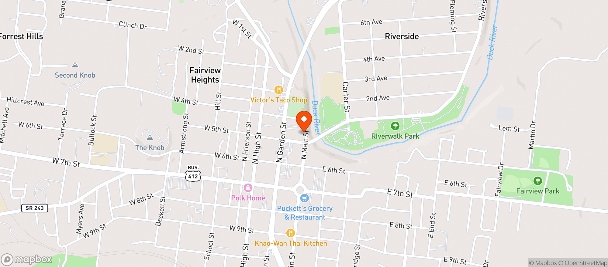 Map showing Briar Works Lounge