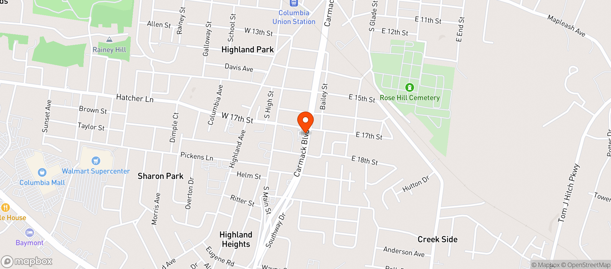 Map showing Zip Mart