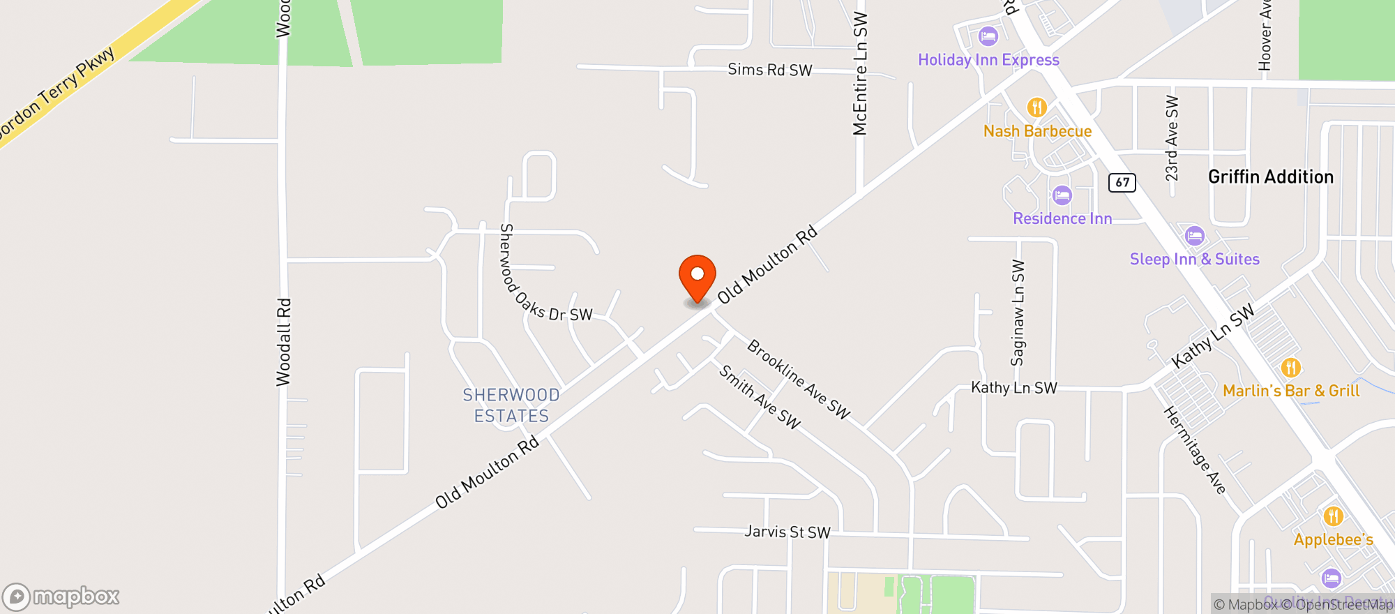 Map showing Citgo-decatur
