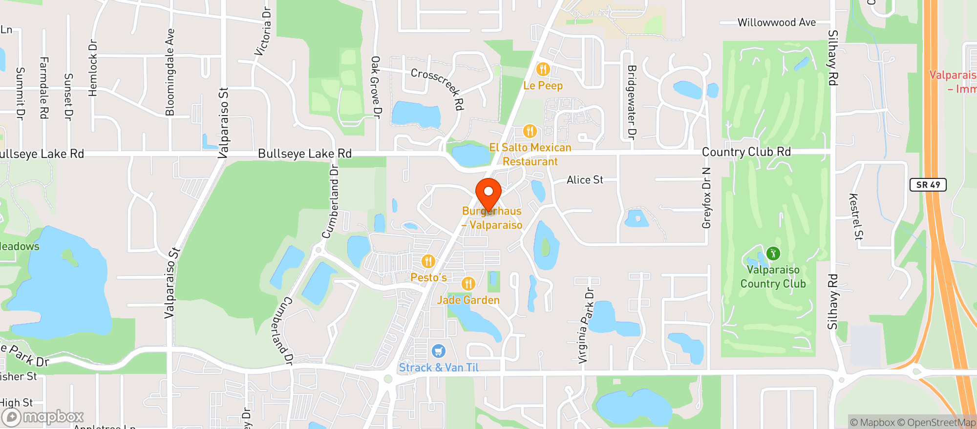 Map showing Triangle Liquors