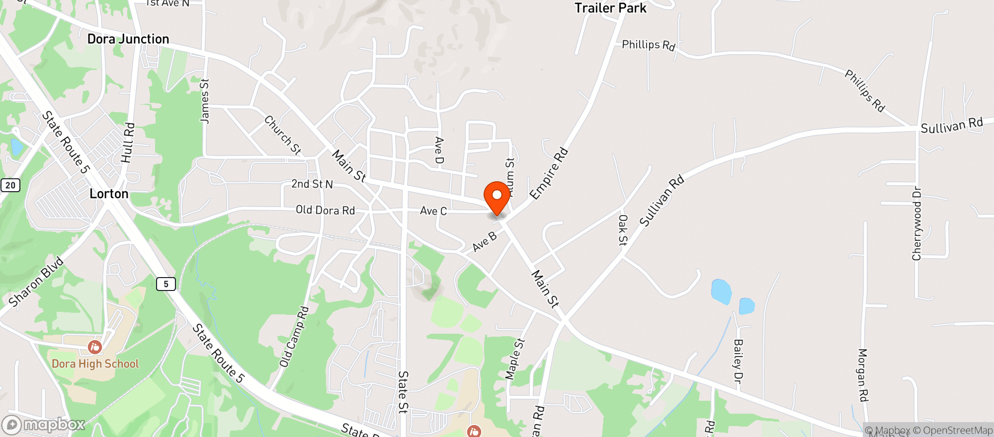 Map showing Tjs Food Mart #720