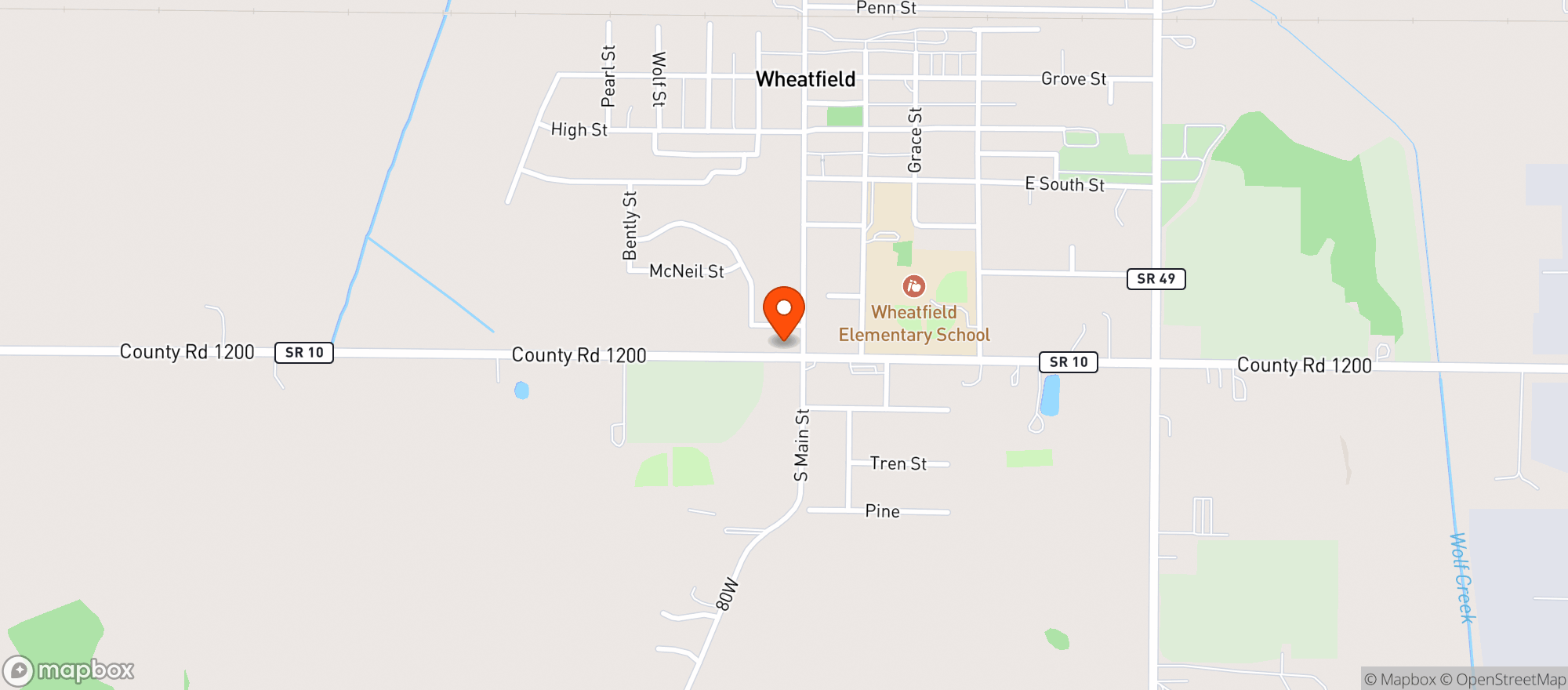 Map showing R & B LIQUORS