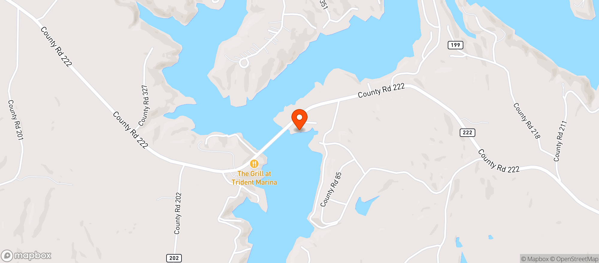Map showing The Grille At Trident