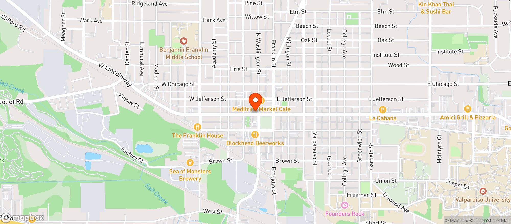 Map showing Valpo Pour House