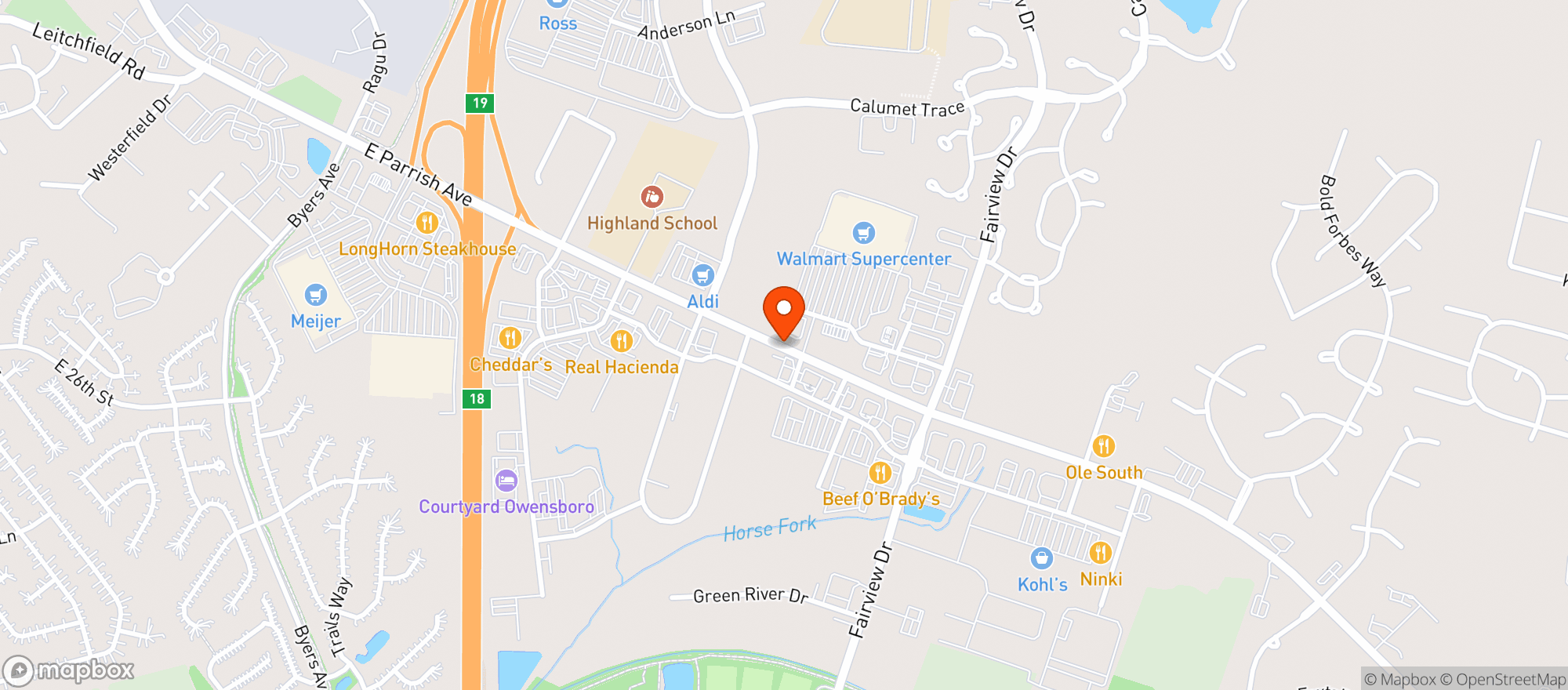 Map showing Walmart Supercenter