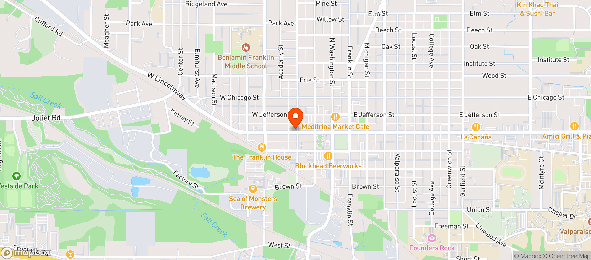 Map showing Lincoln Flats
