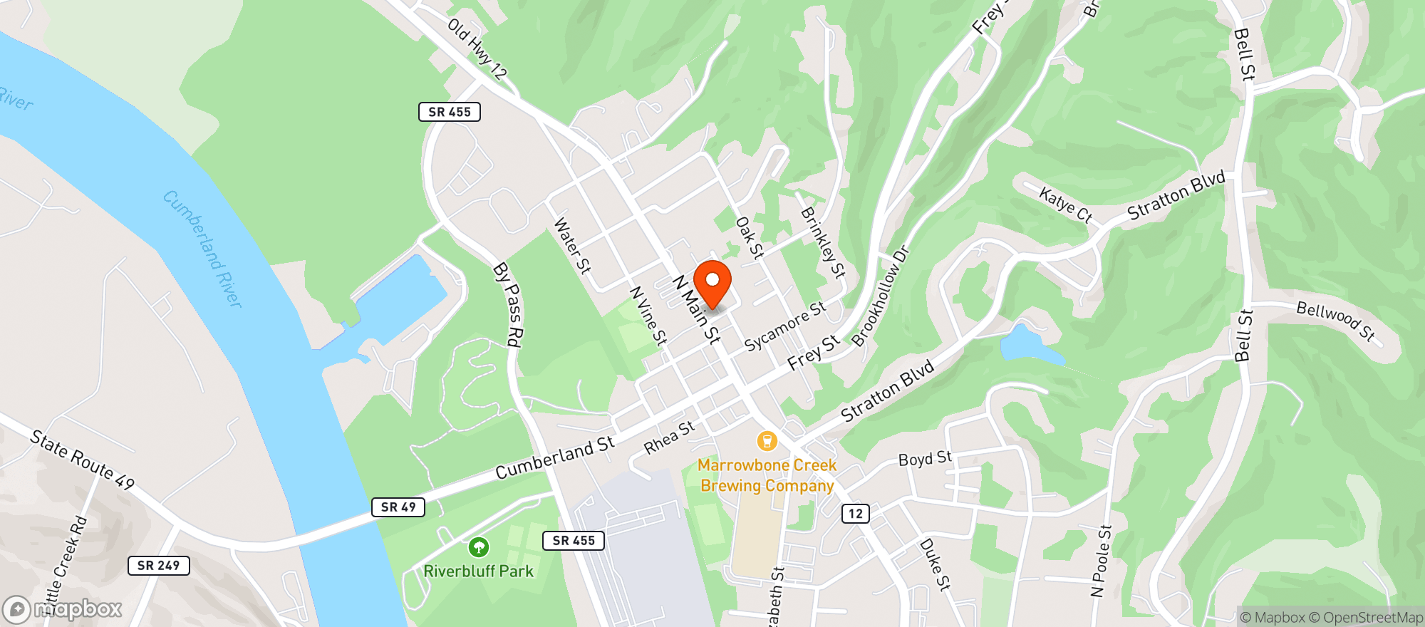 Map showing Ashland Market & Liquor