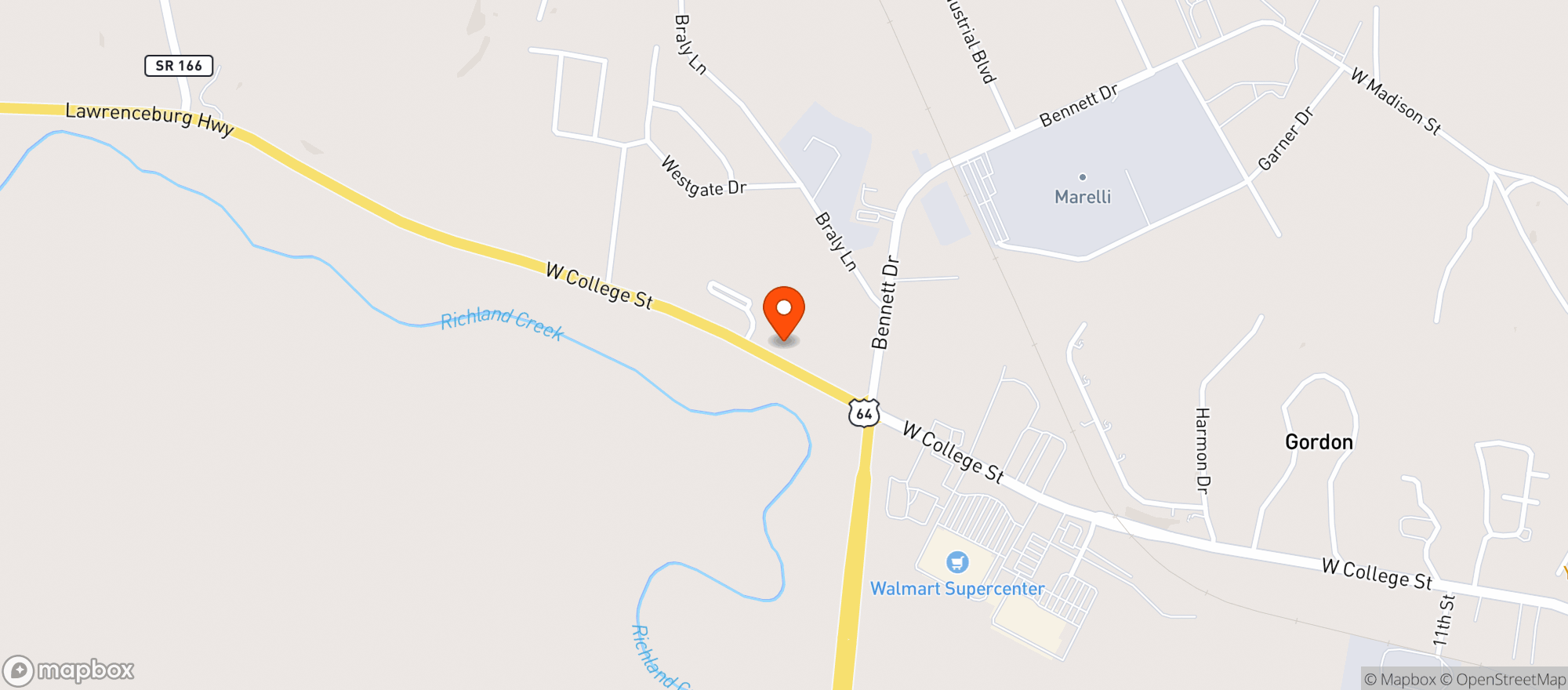 Map showing Bypass Liquor Store (Pulaski)