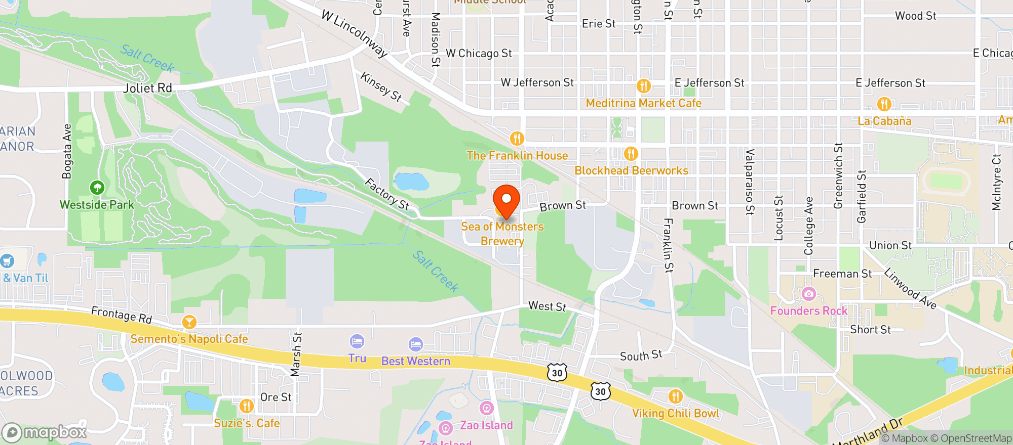 Map showing Journeyman Distillery