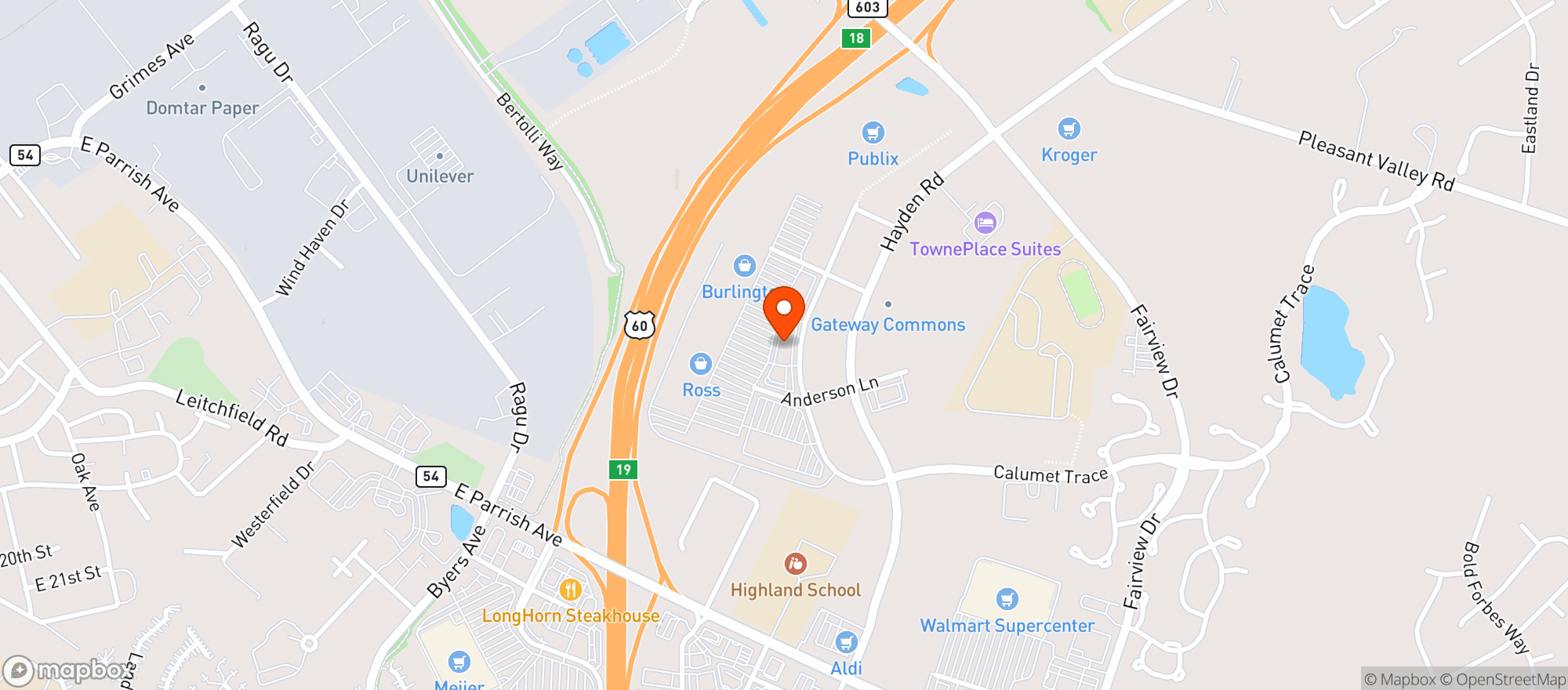 Map showing Gnc