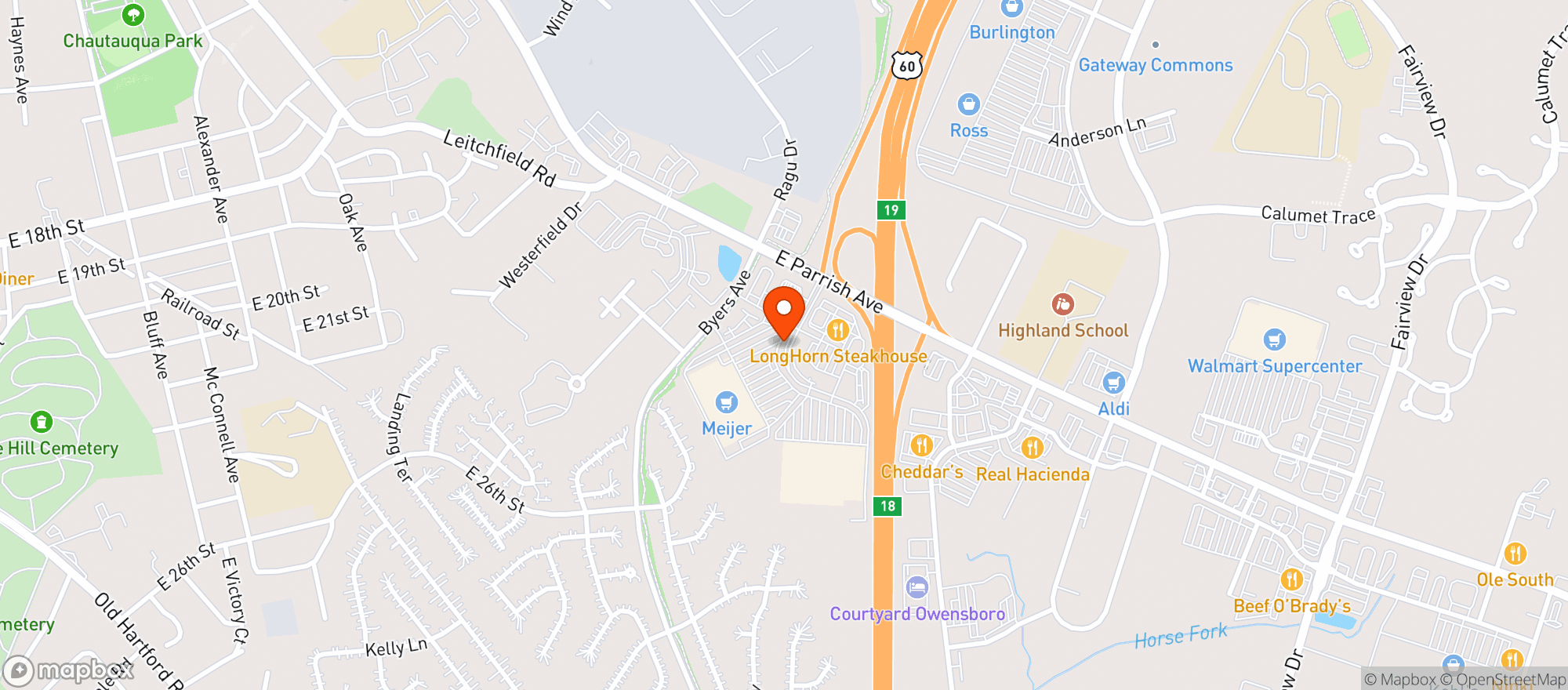 Map showing Meijer