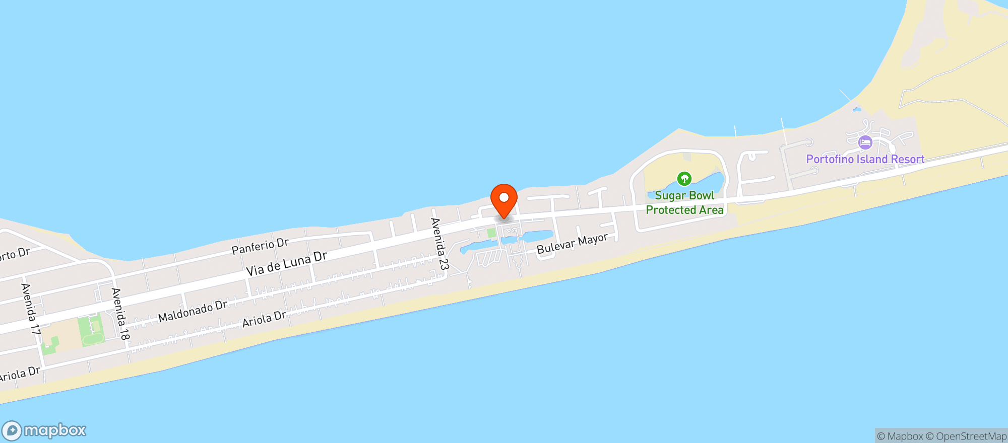 Map showing THE LOCAL