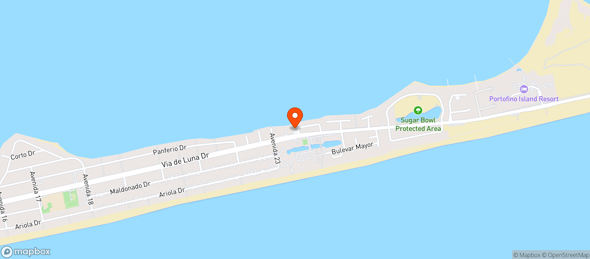Map showing The Local Liquor Store