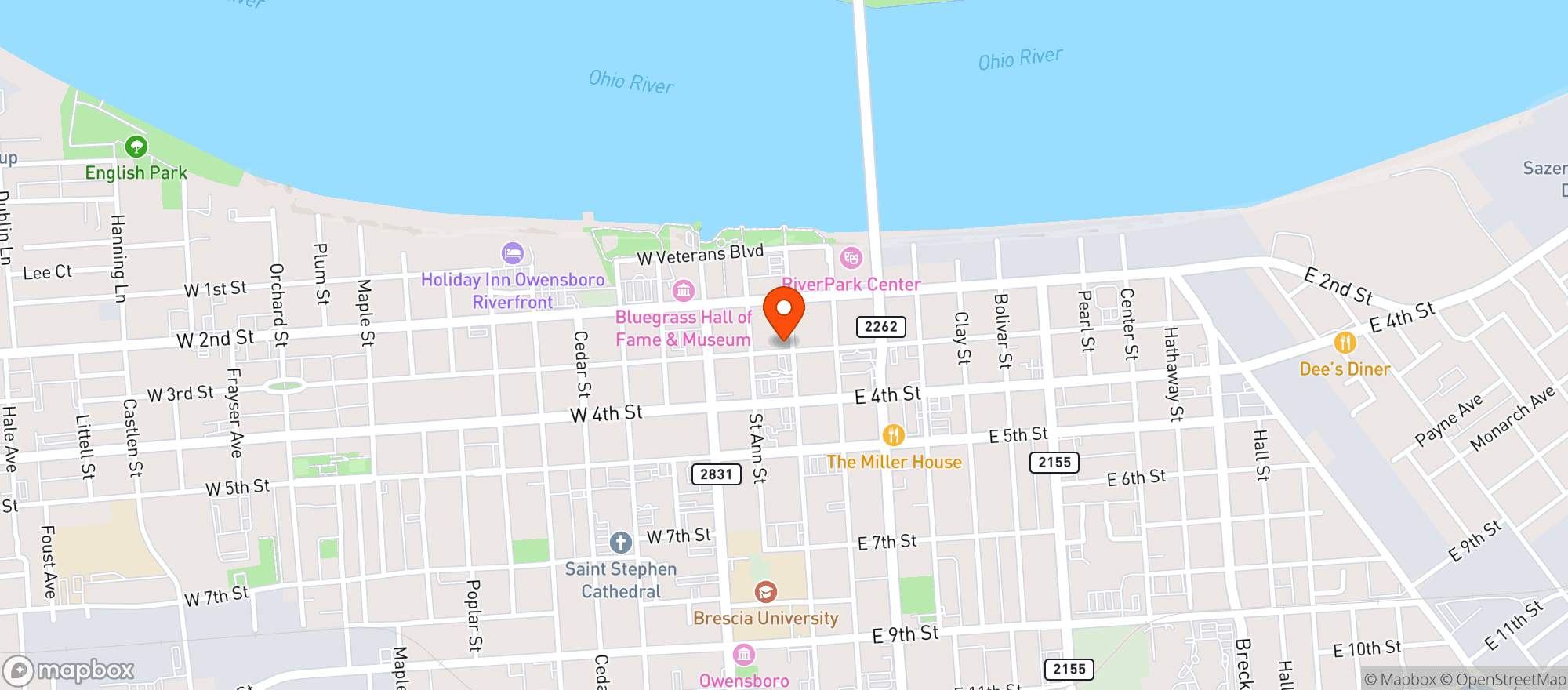 Map showing Magnolia Mercantile