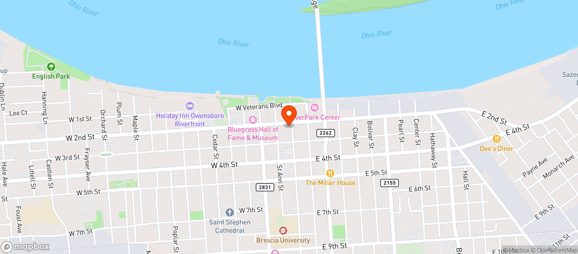 Map showing Famous Bistro