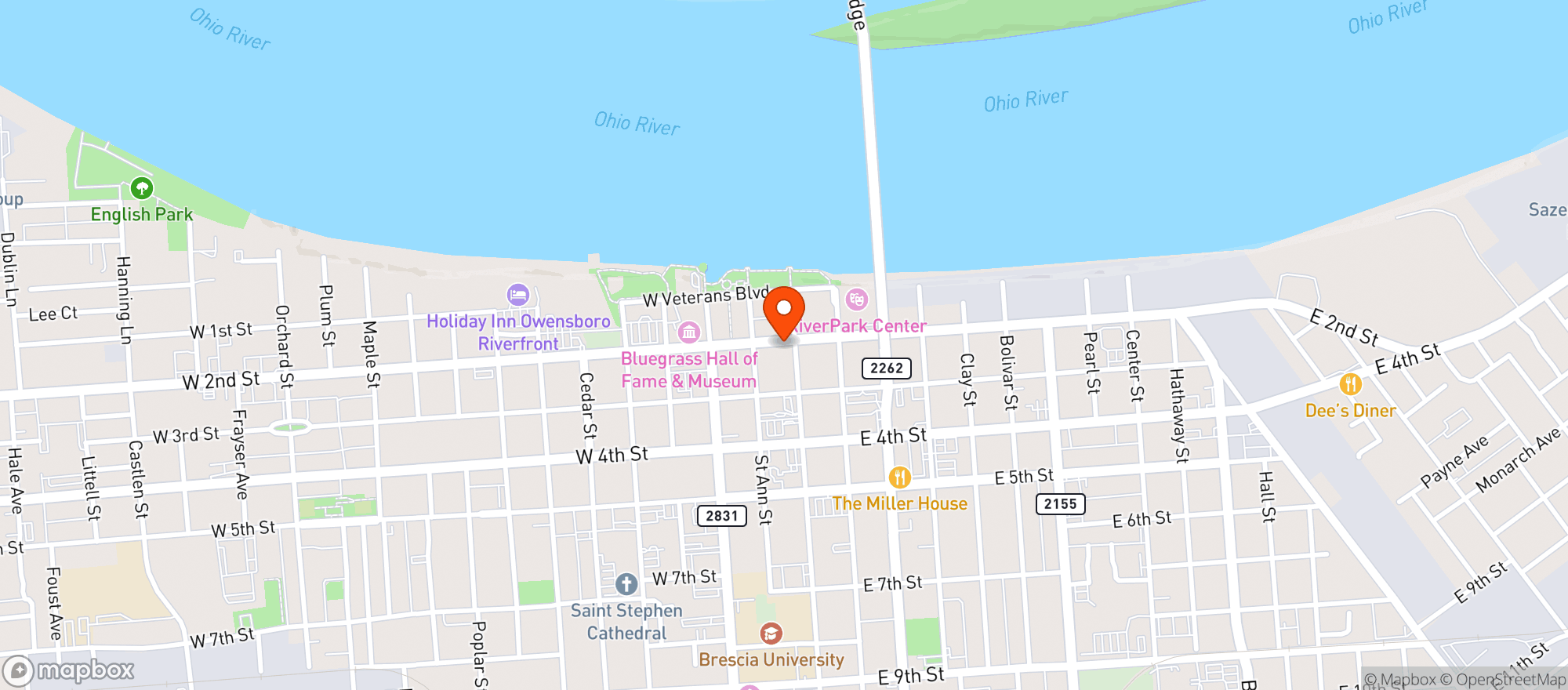 Map showing Willow and Pine Market, LLC