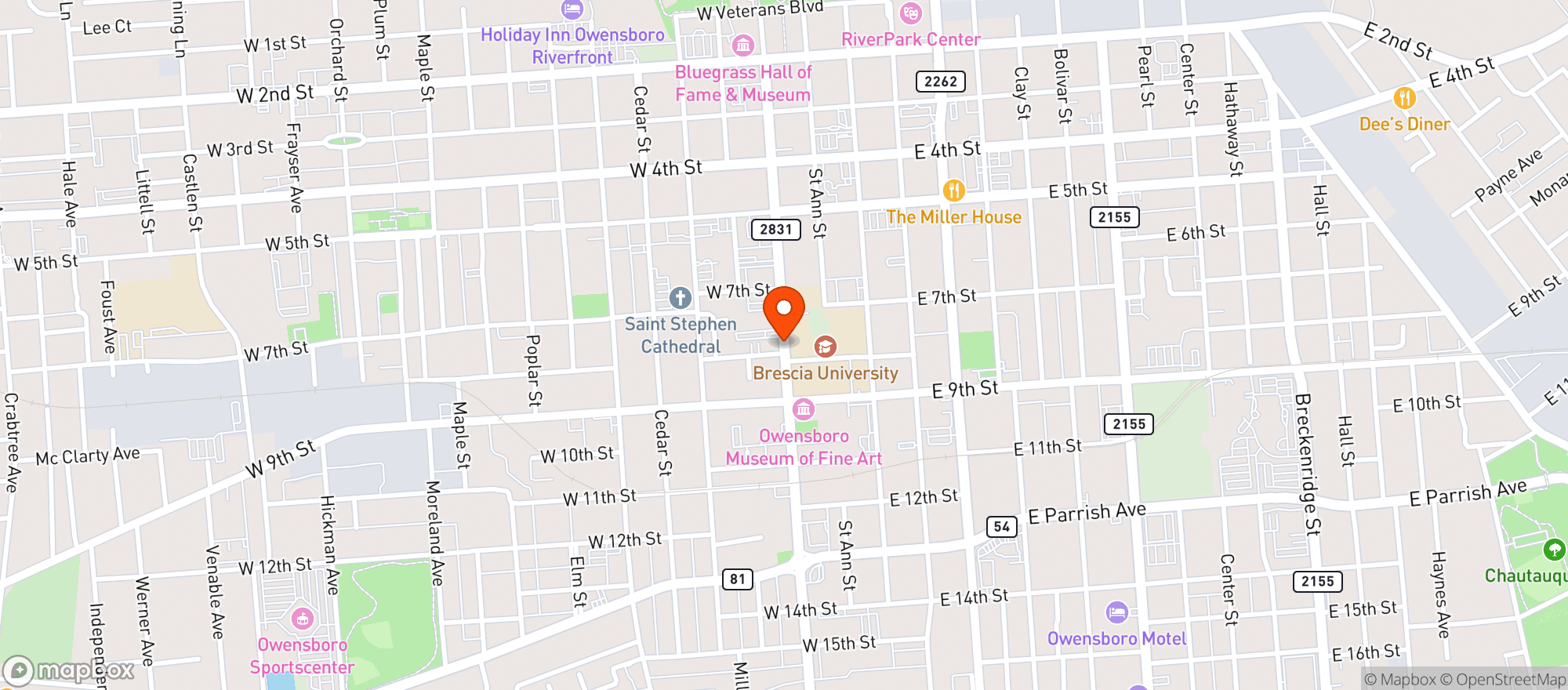 Map showing American Legion