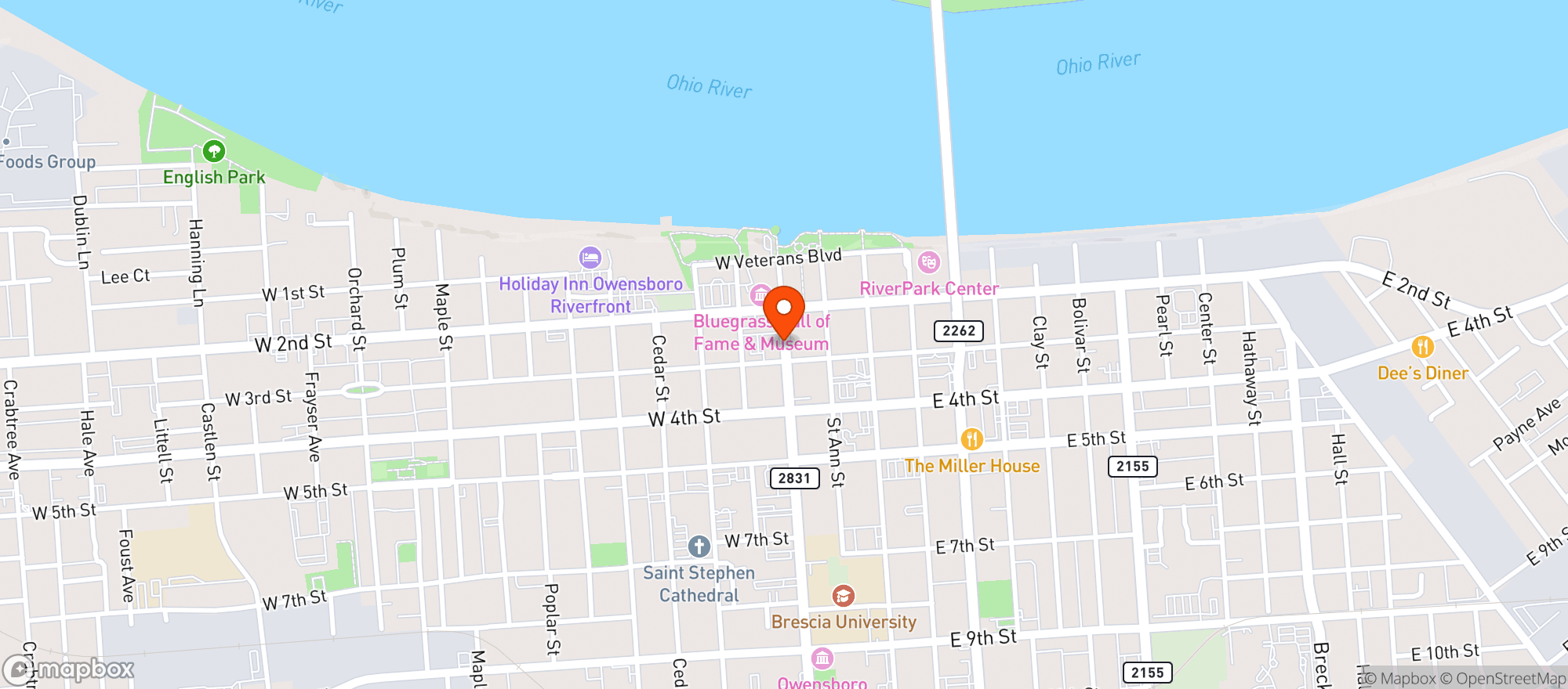 Map showing Big Whiskeys