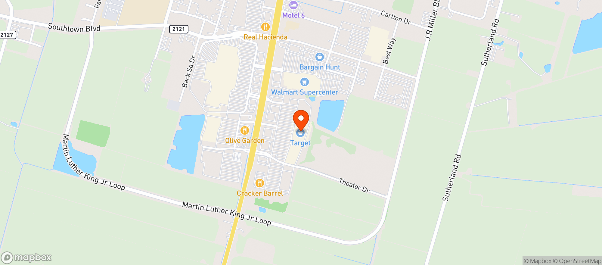 Map showing Target