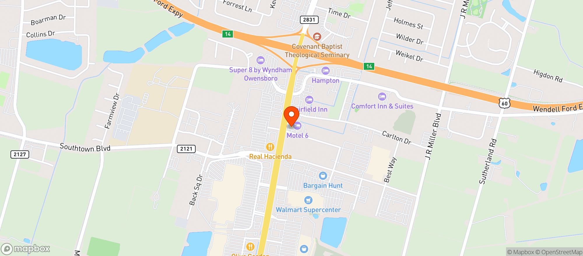 Map showing Beverage Barn