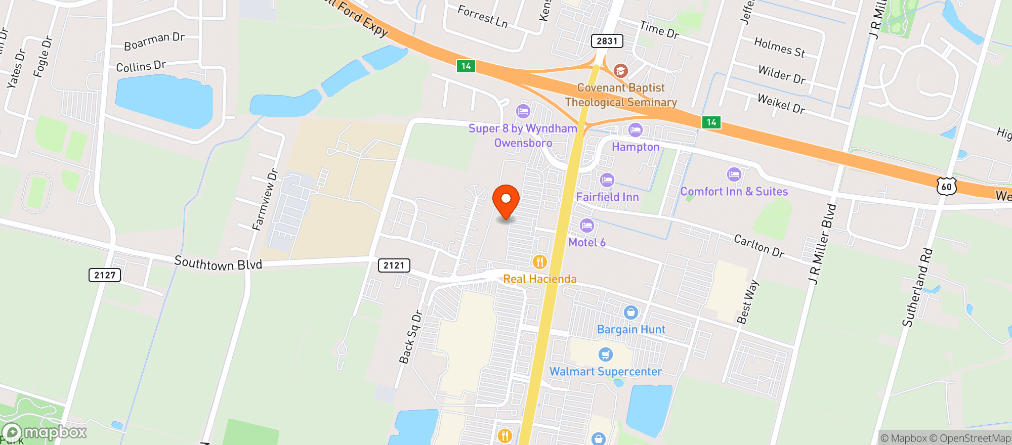 Map showing Buffalo Wild Wings Gril #32
