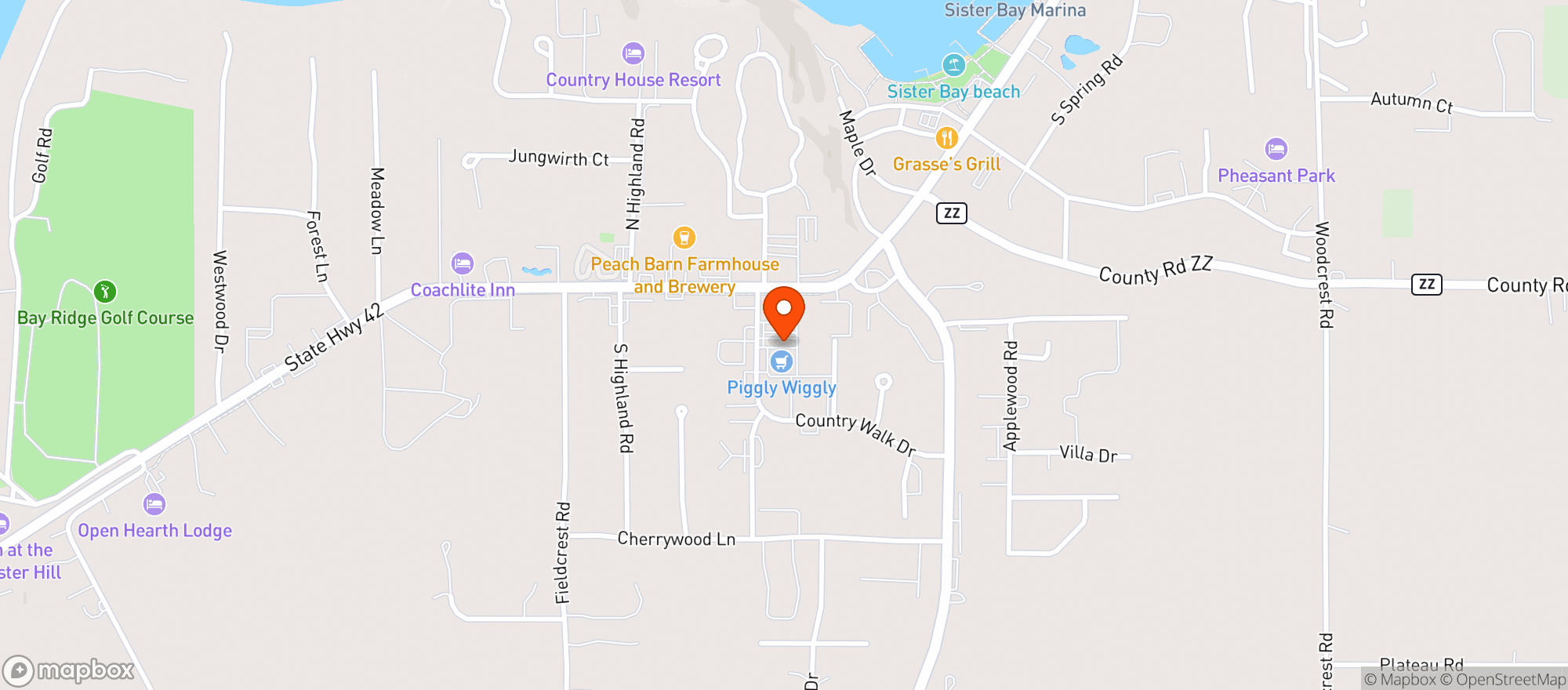 Map showing Piggly Wiggly #95
