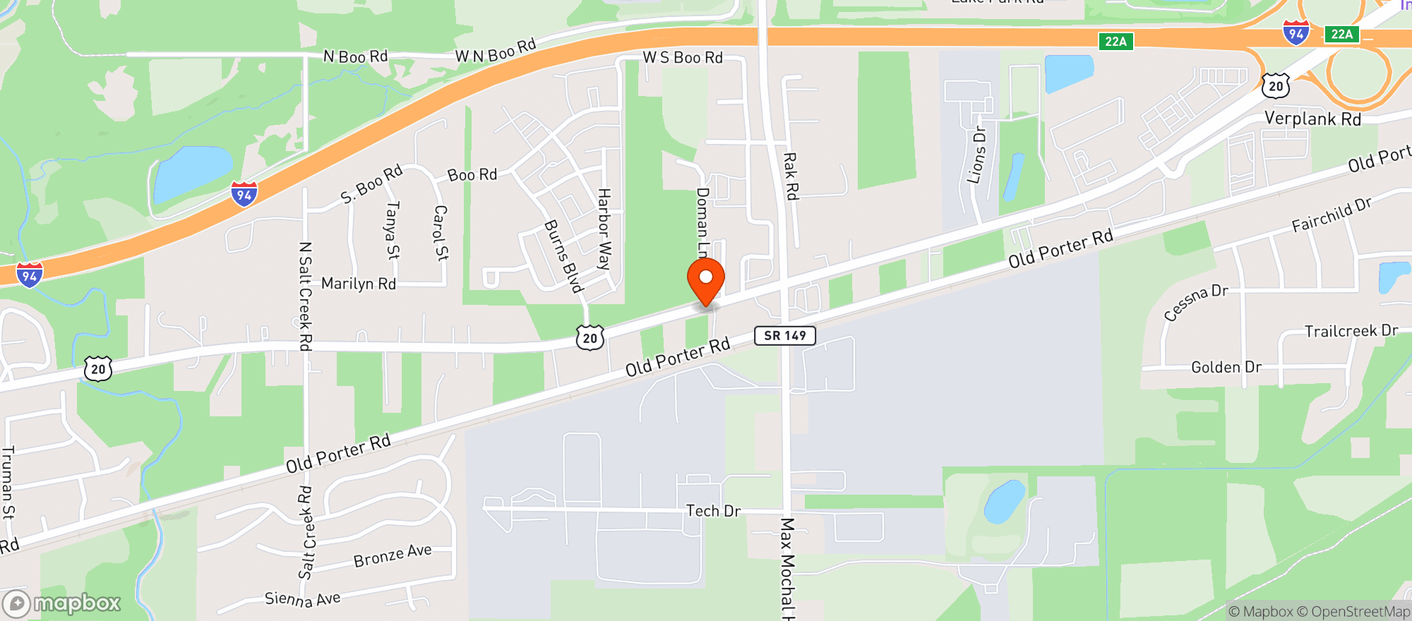 Map showing Burns Harbor Liquors
