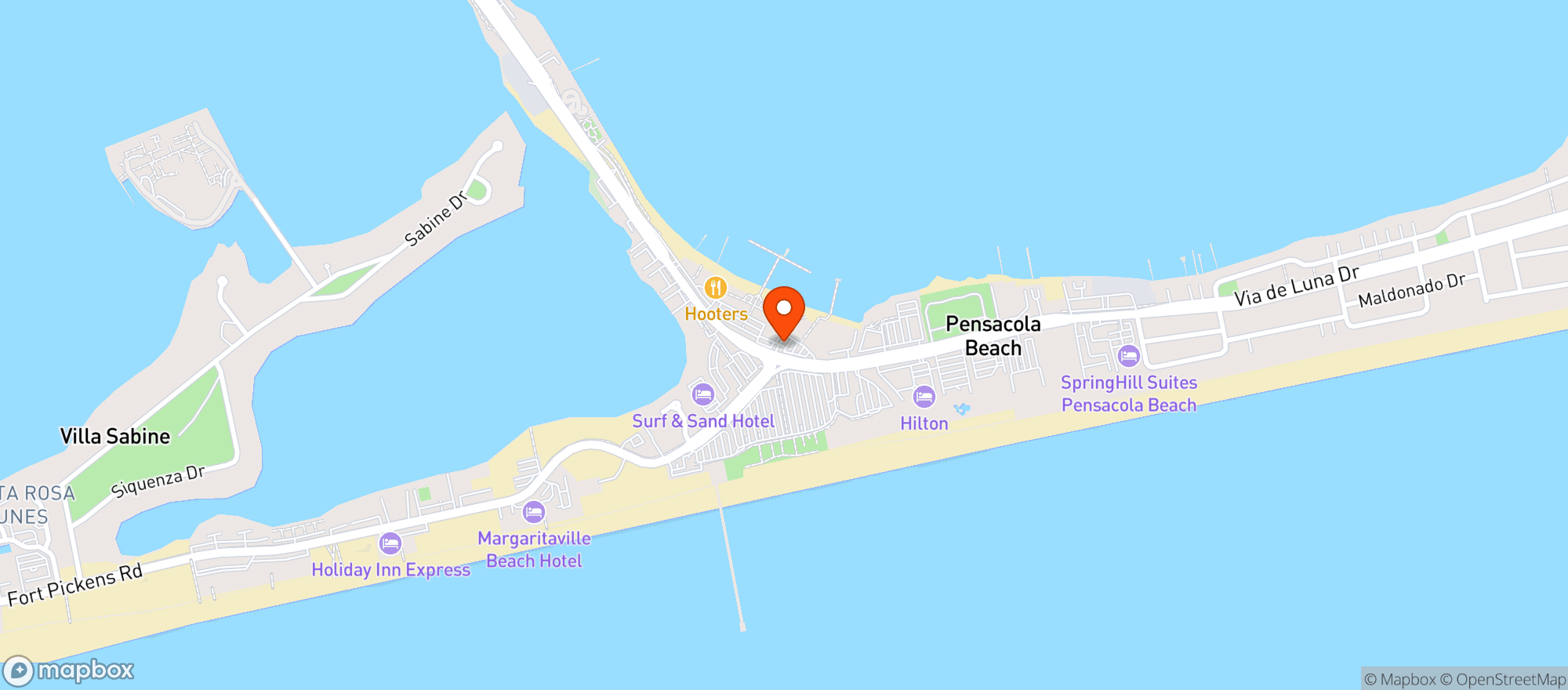 Map showing CIRCLE K (711 QUIETWATER BEACH RD)