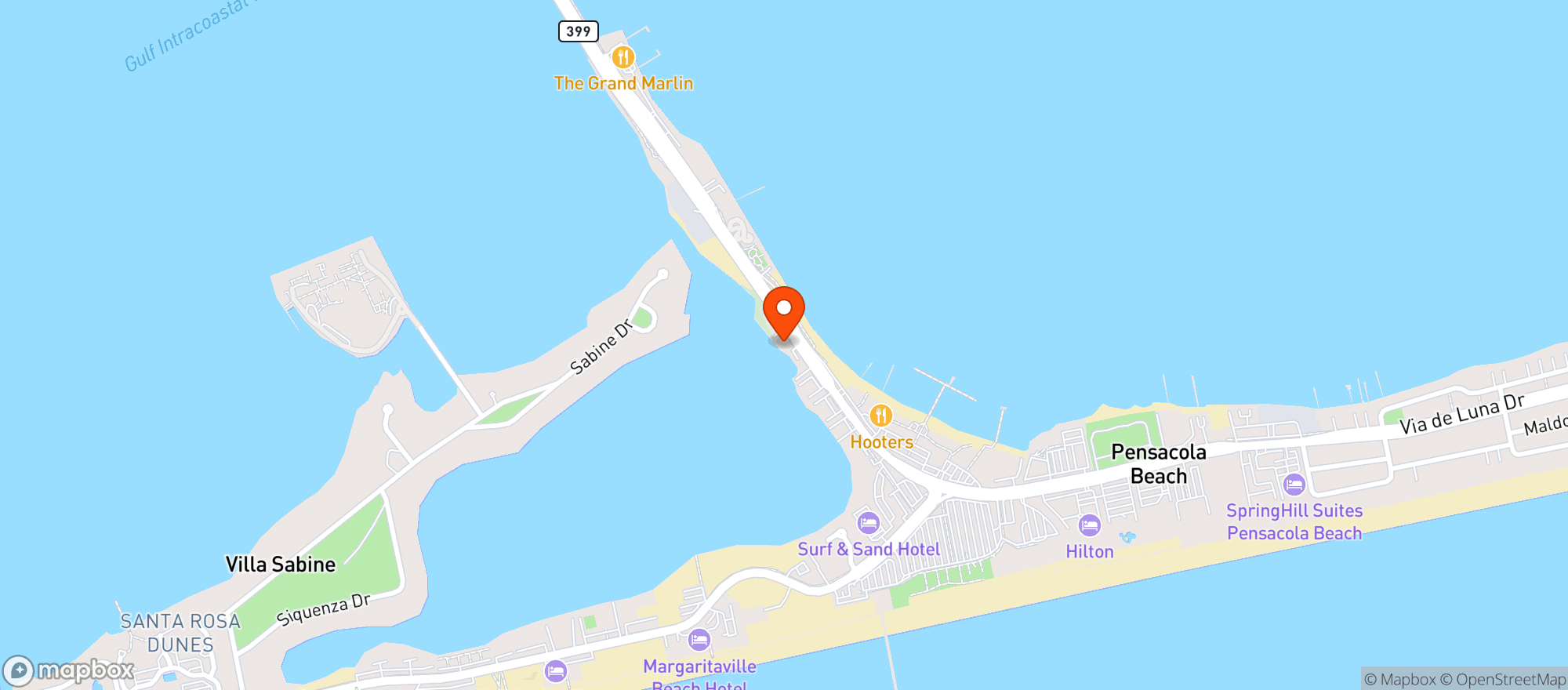 Map showing ALOHA WINE & LIQUOR