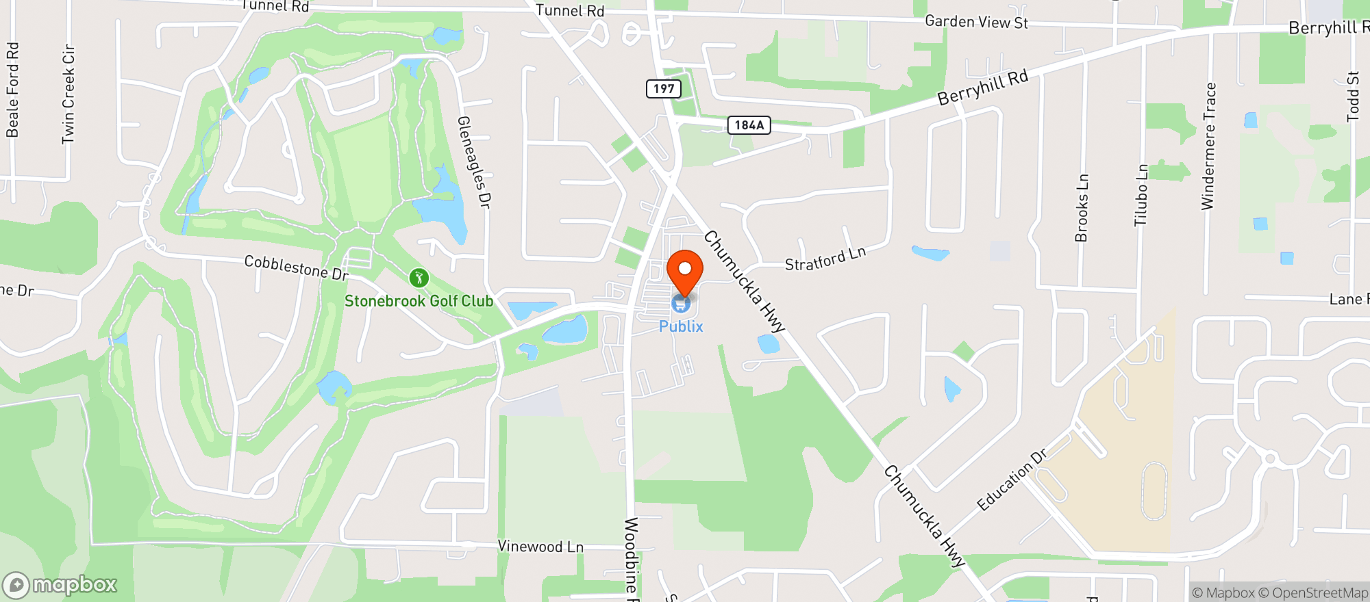 Map showing Publix