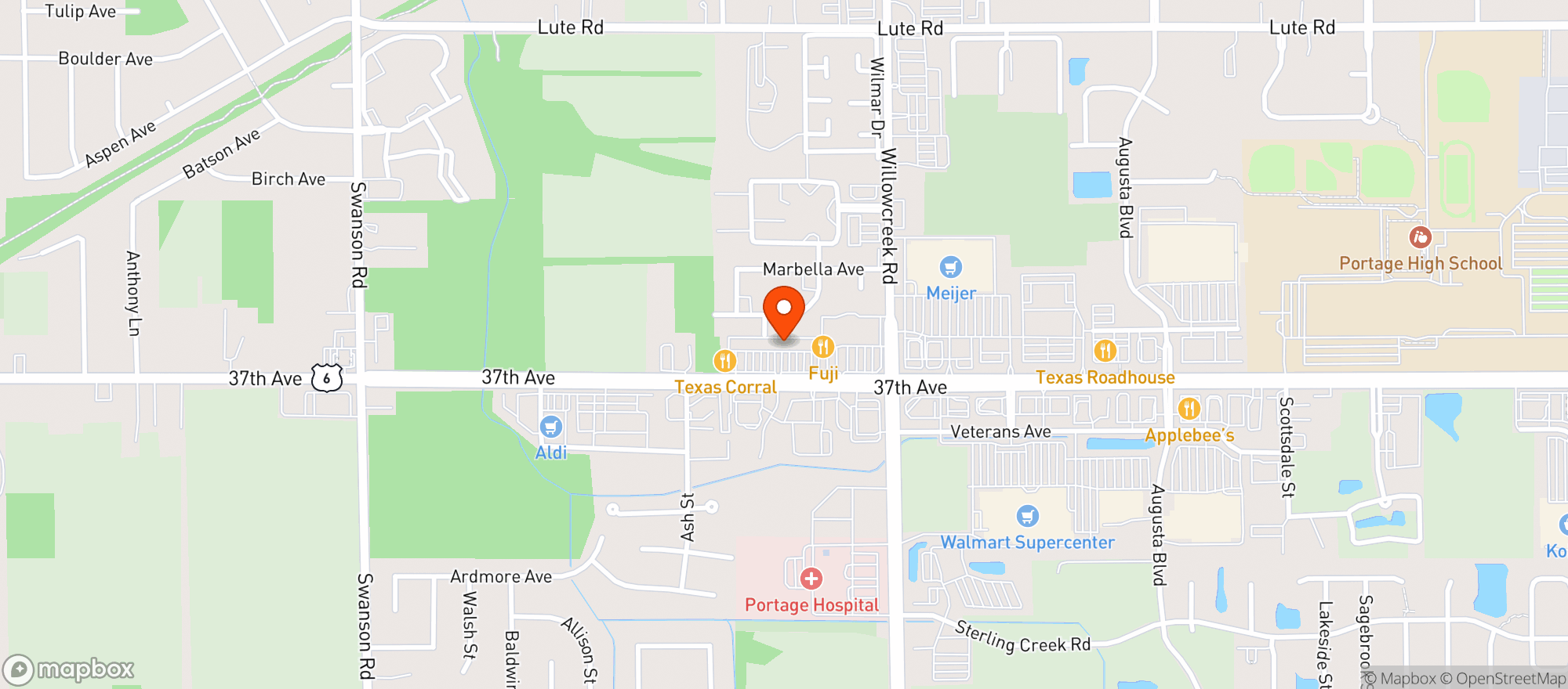 Map showing Vapin N Portage