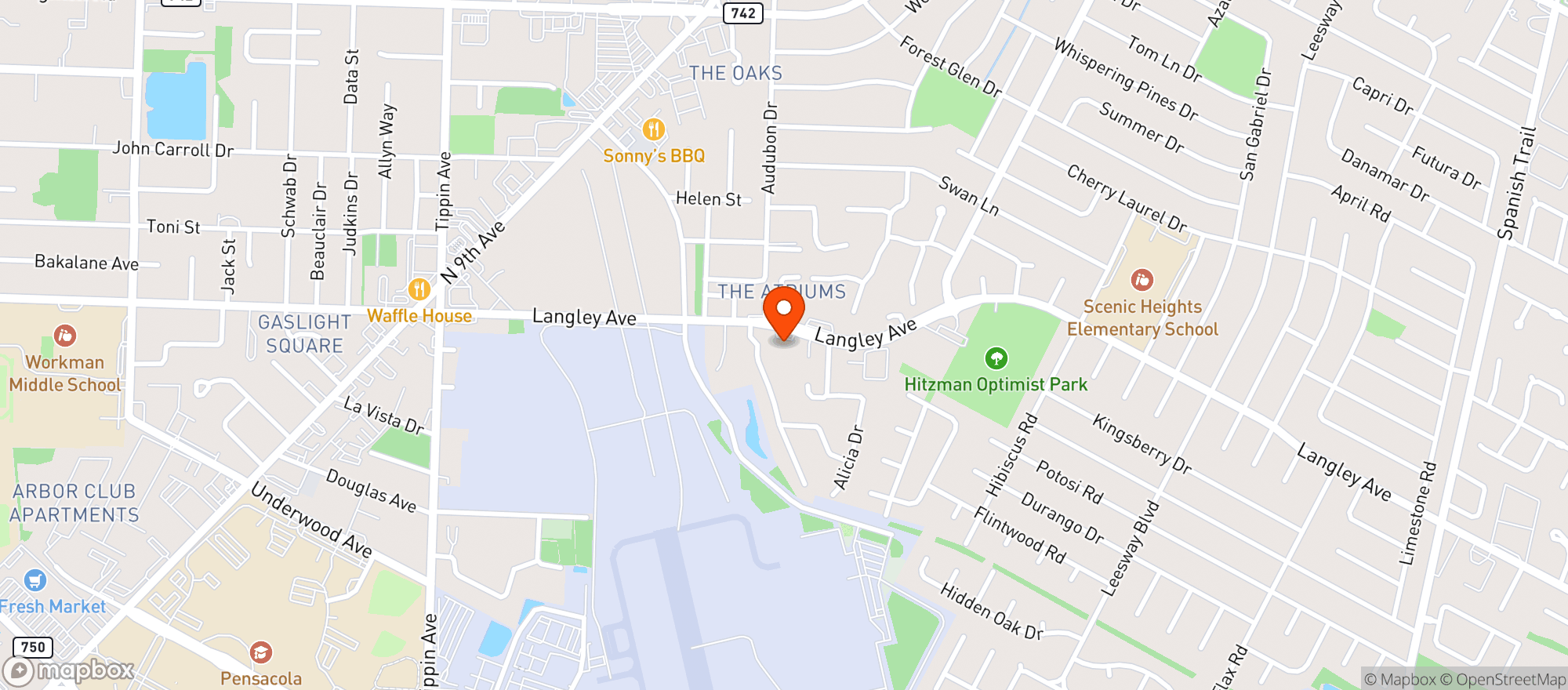 Map showing Circle K #4457