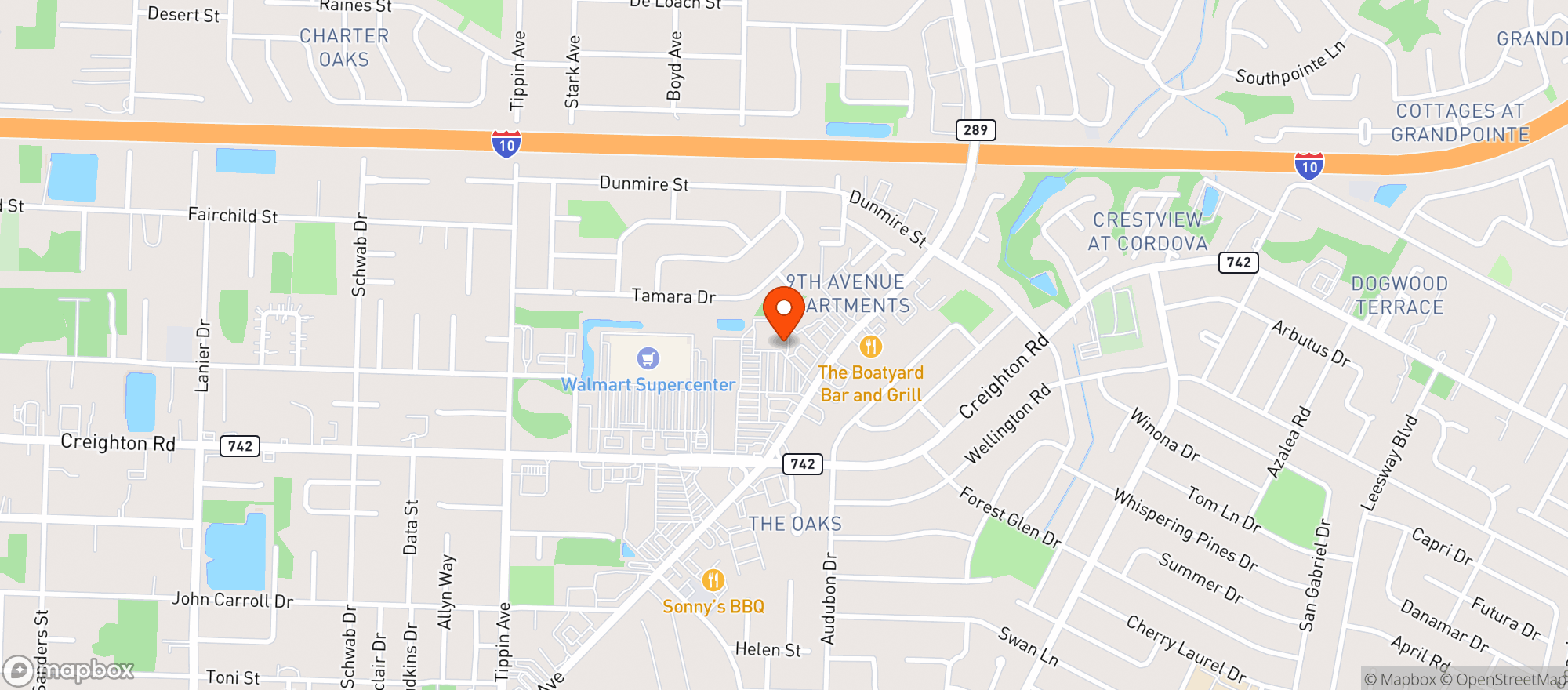 Map showing Winn Dixie Liquor #546