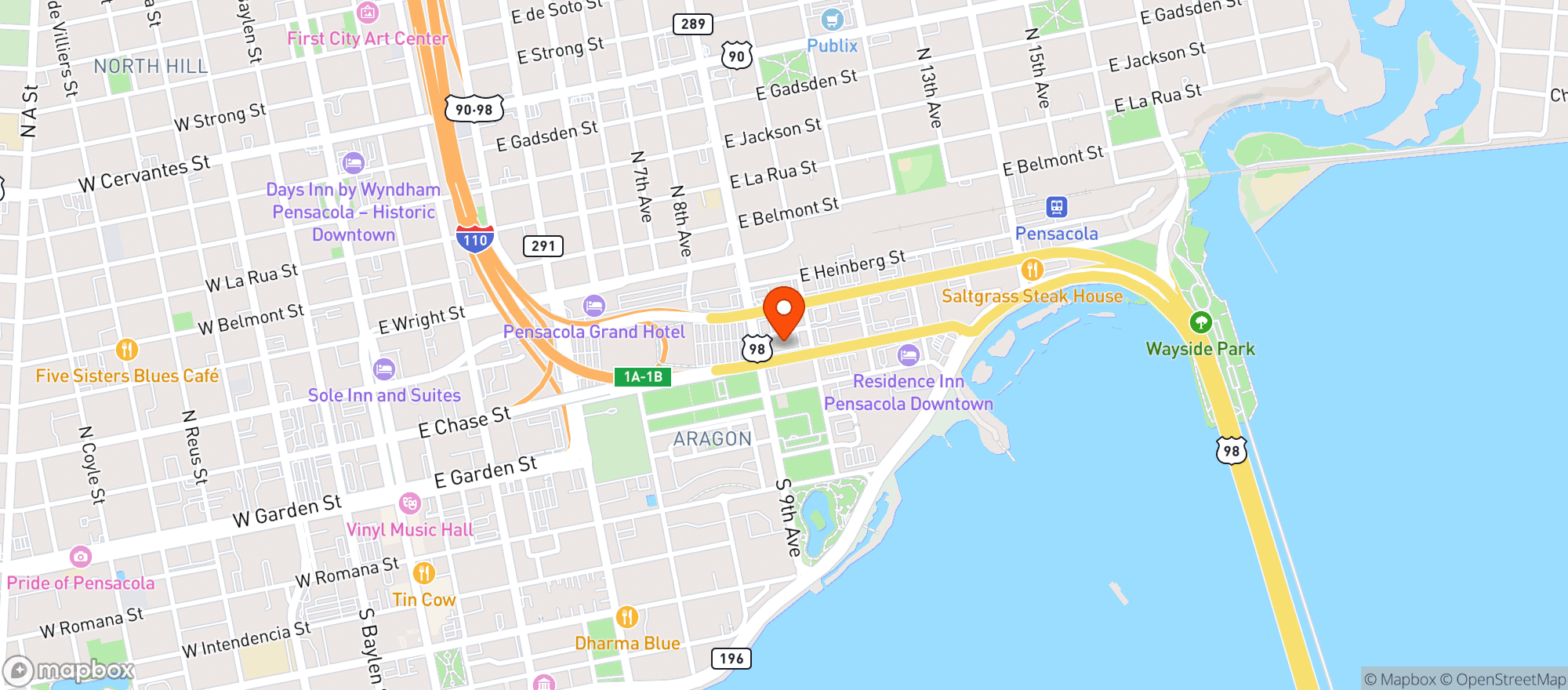 Map showing Fusion Fine Wine & Spirits