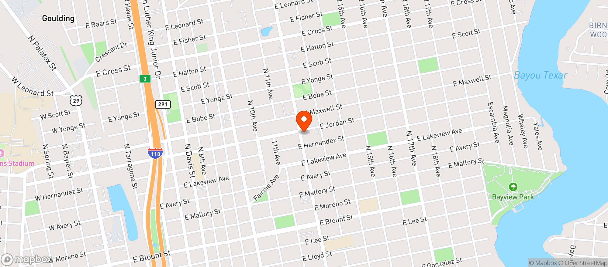 Map showing Jitterbug