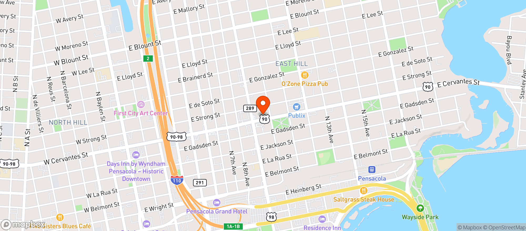Map showing Bp Shop