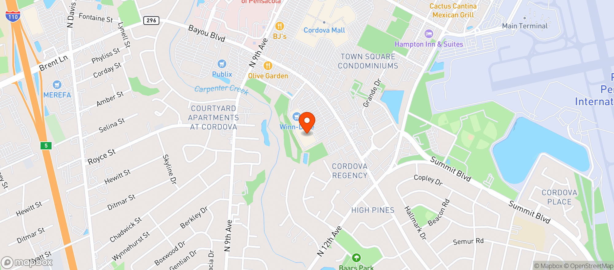 Map showing TARGET