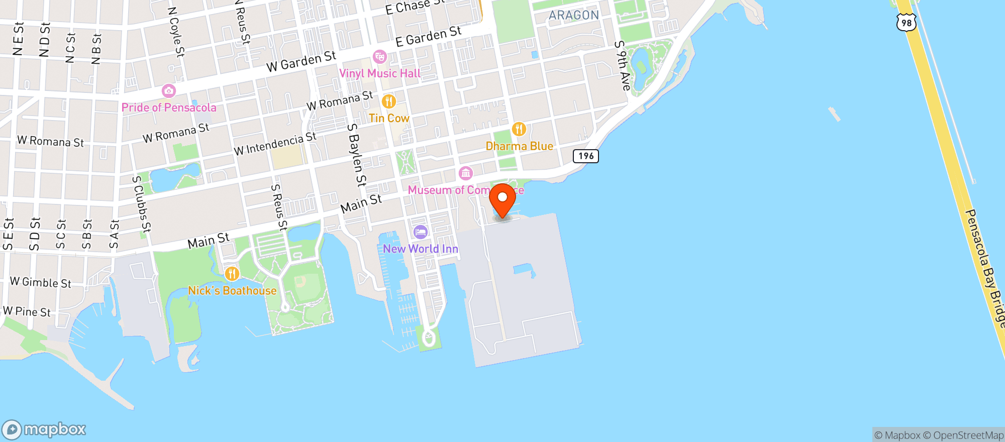 Map showing The Fish House
