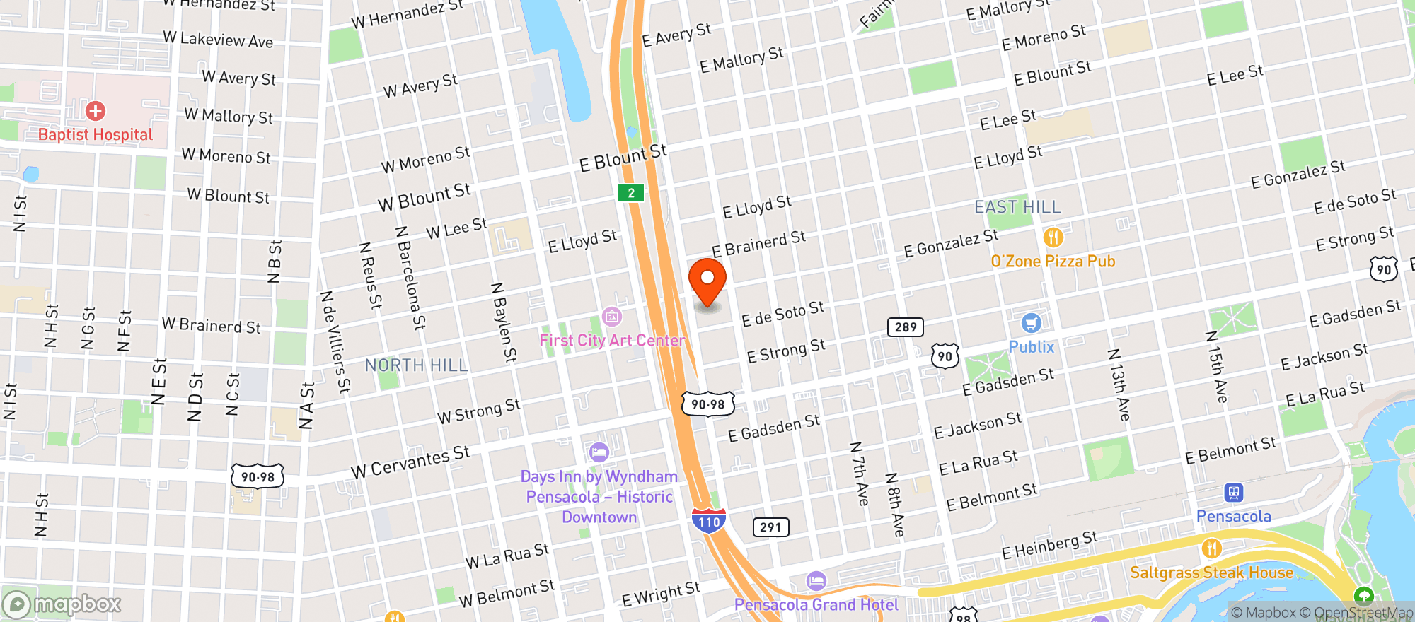 Map showing MINUS THE BOOZE