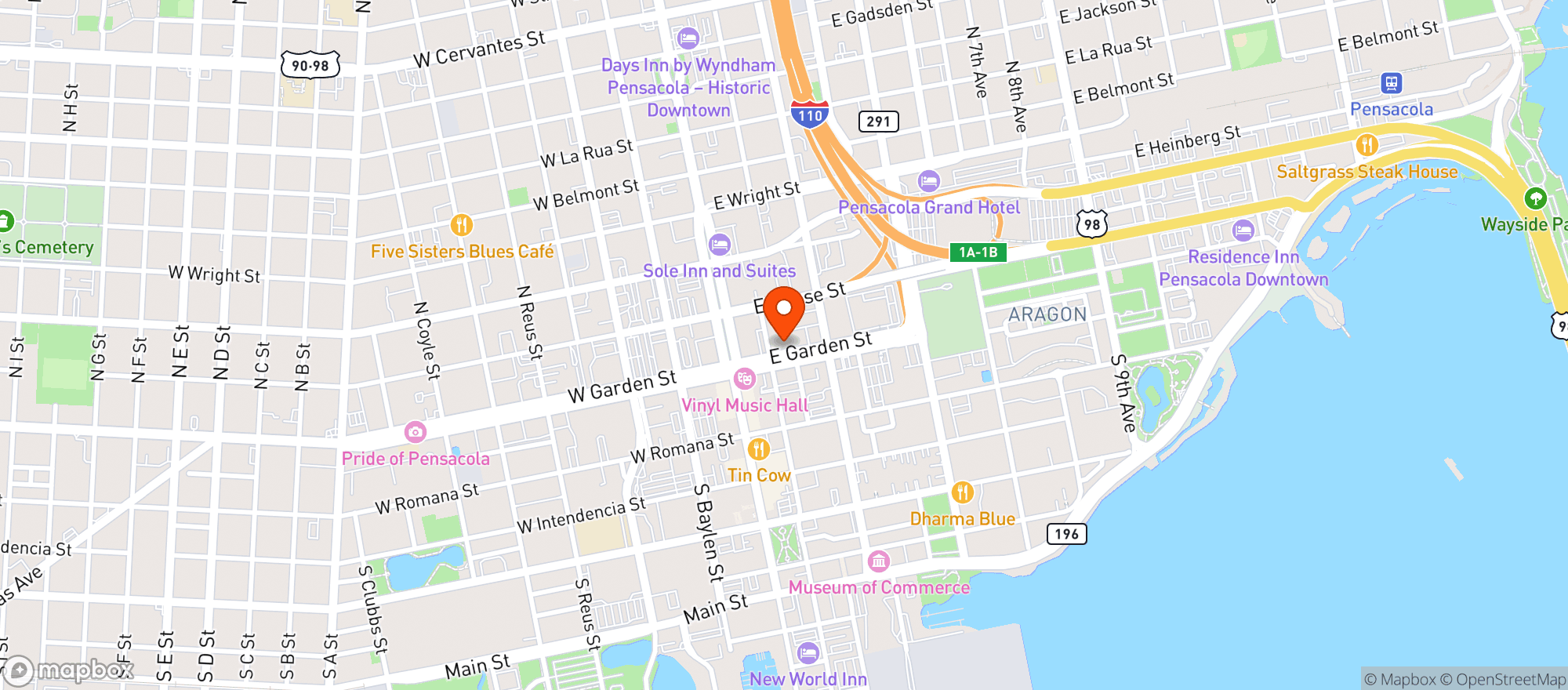 Map showing Perfect Plain Brewing Co