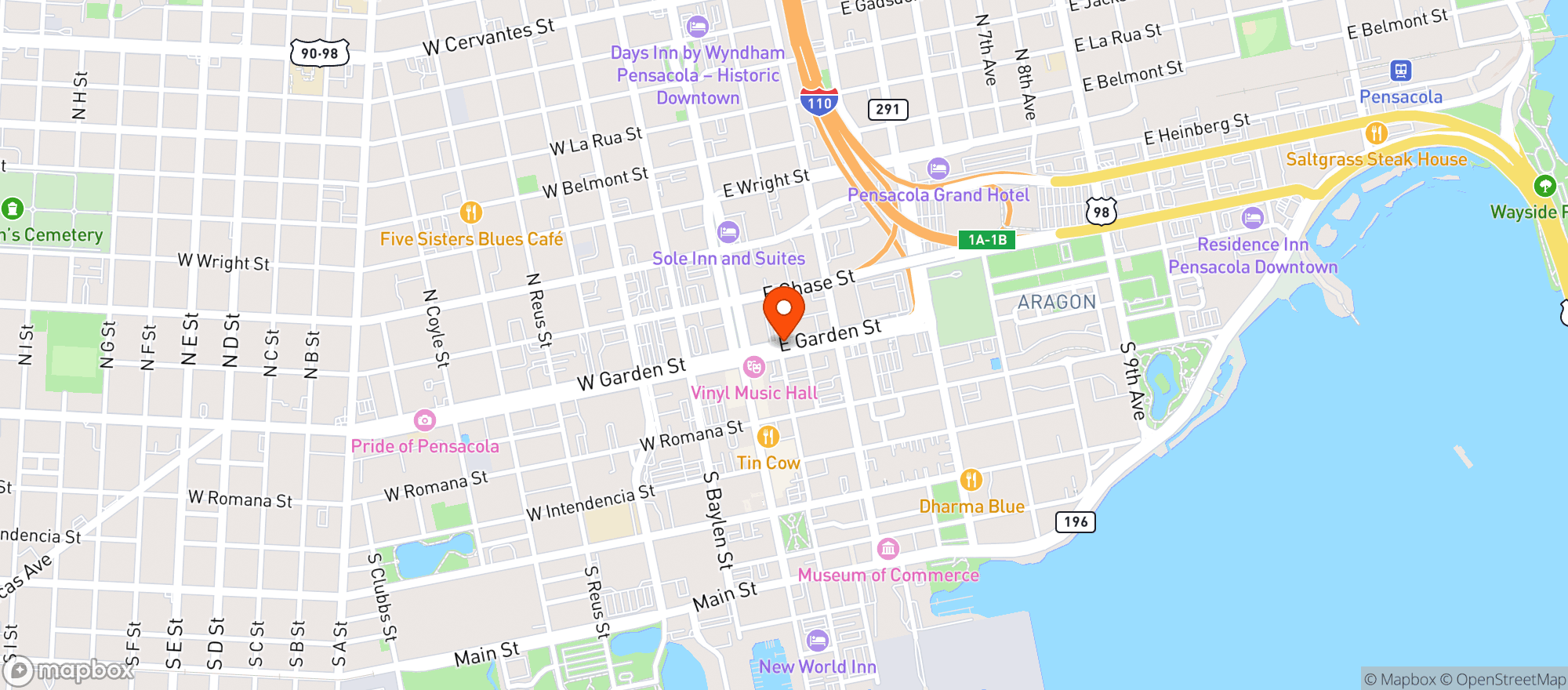 Map showing Union Public House