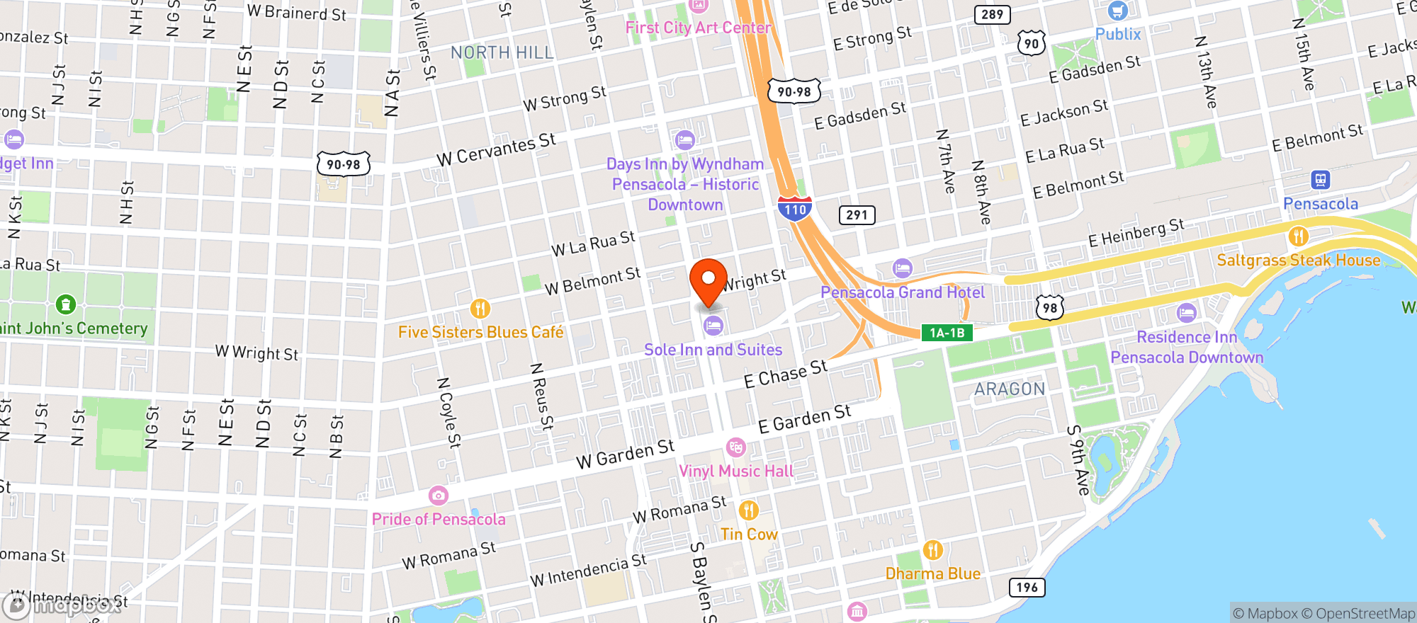 Map showing Odd Colony Brewing Co