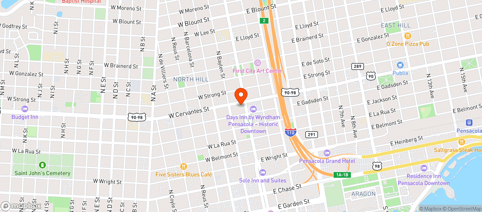 Map showing Diamond Gasoline #2