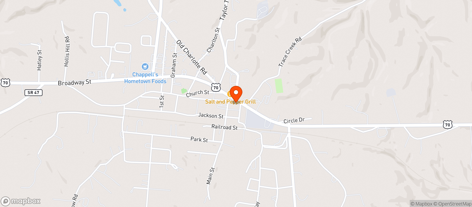 Map showing Top 10 Eatery