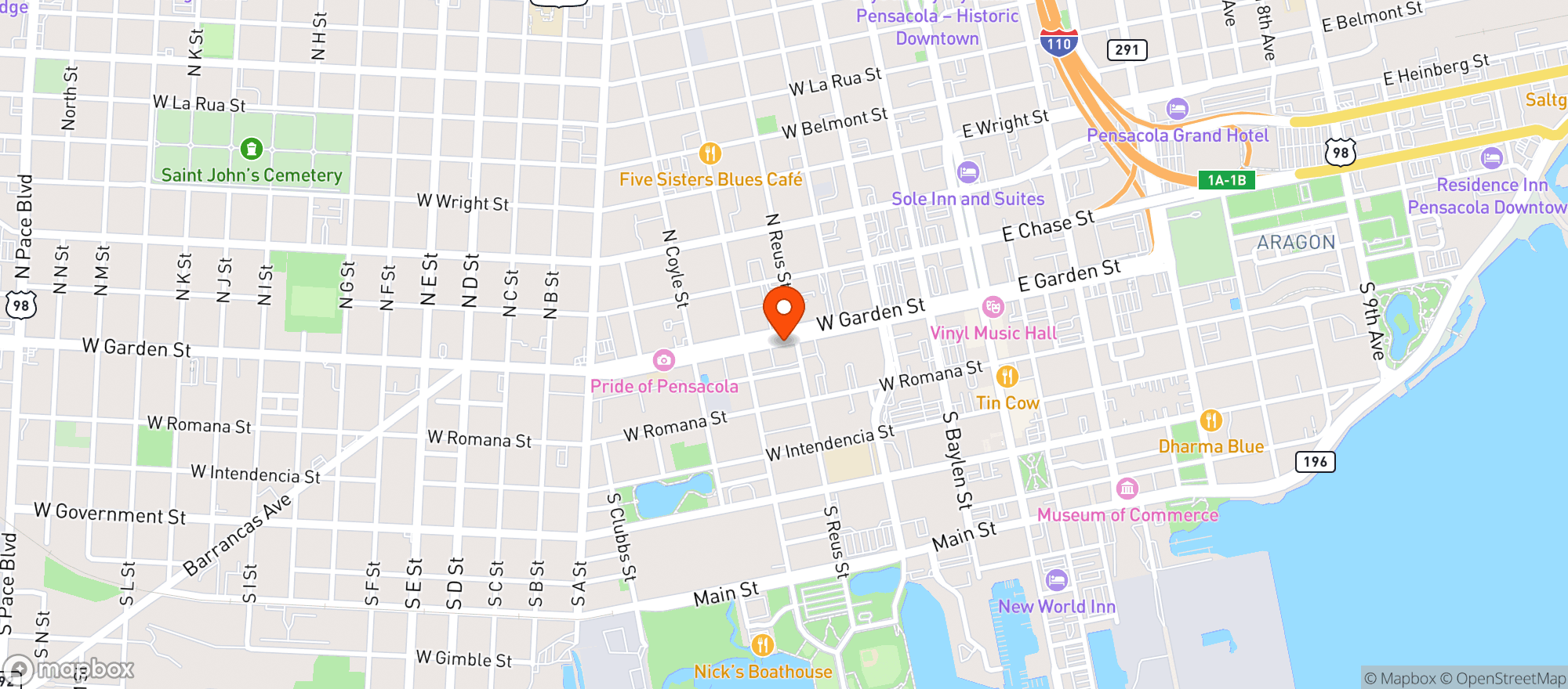Map showing Everman Cooperative Grocery And Cafe