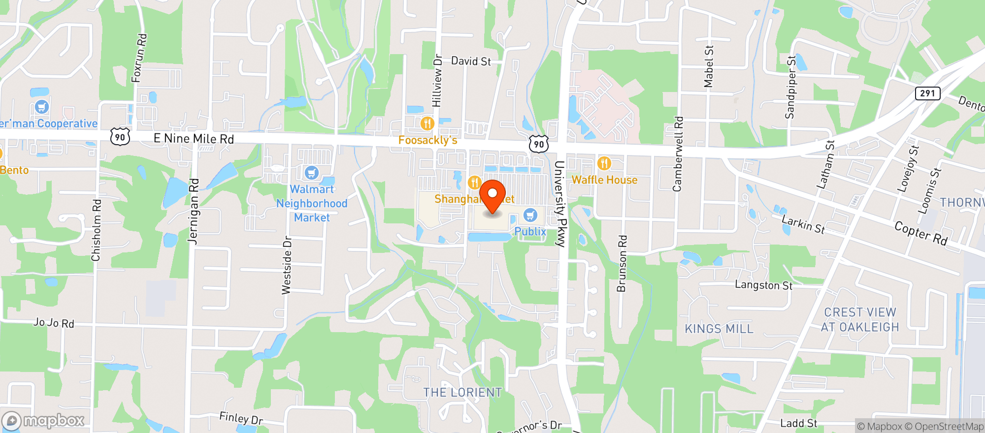 Map showing Target
