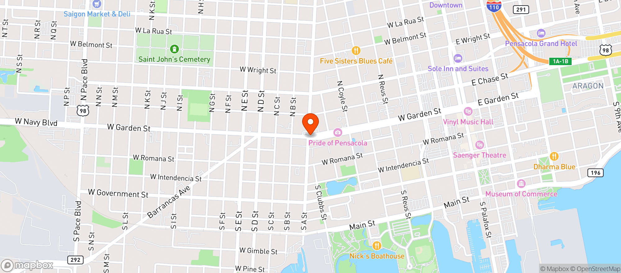 Map showing Beach Liquors_2
