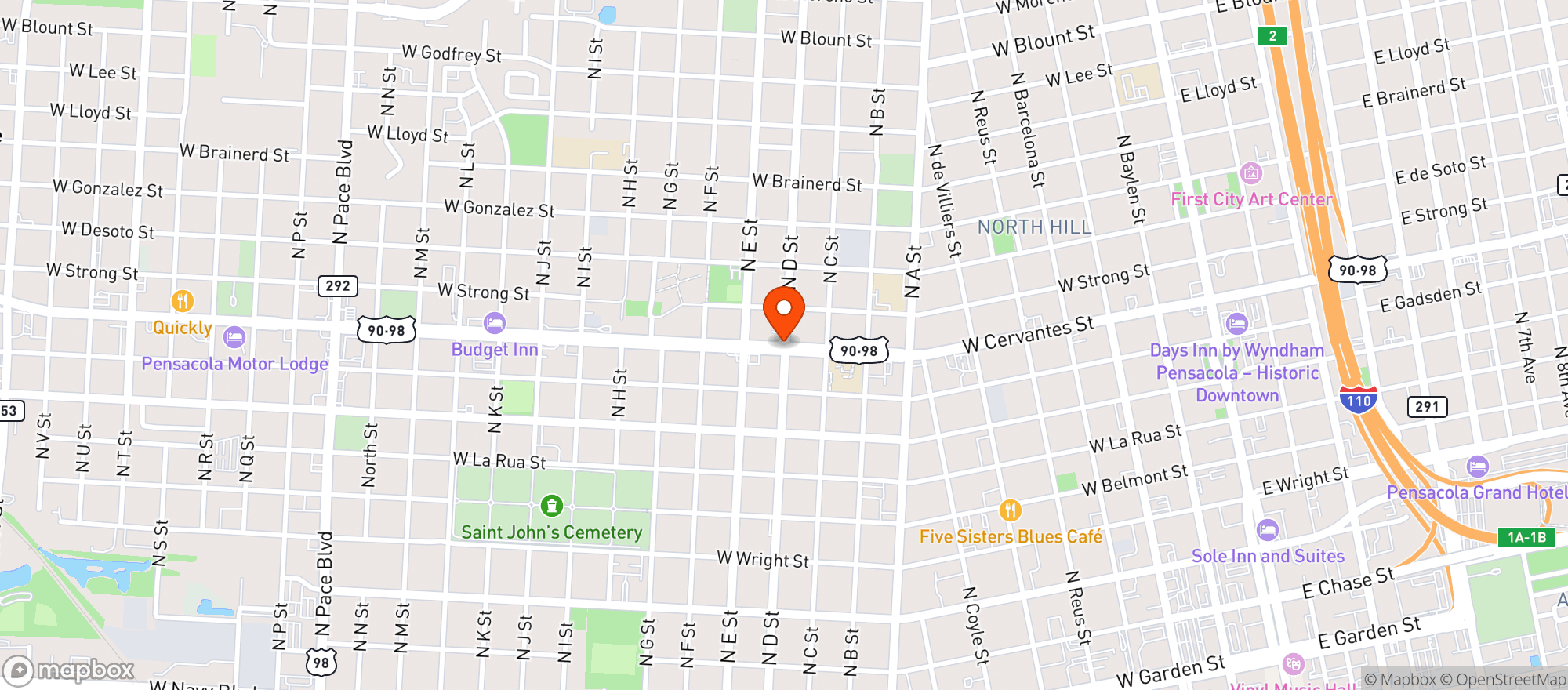 Map showing Cabana Liquors