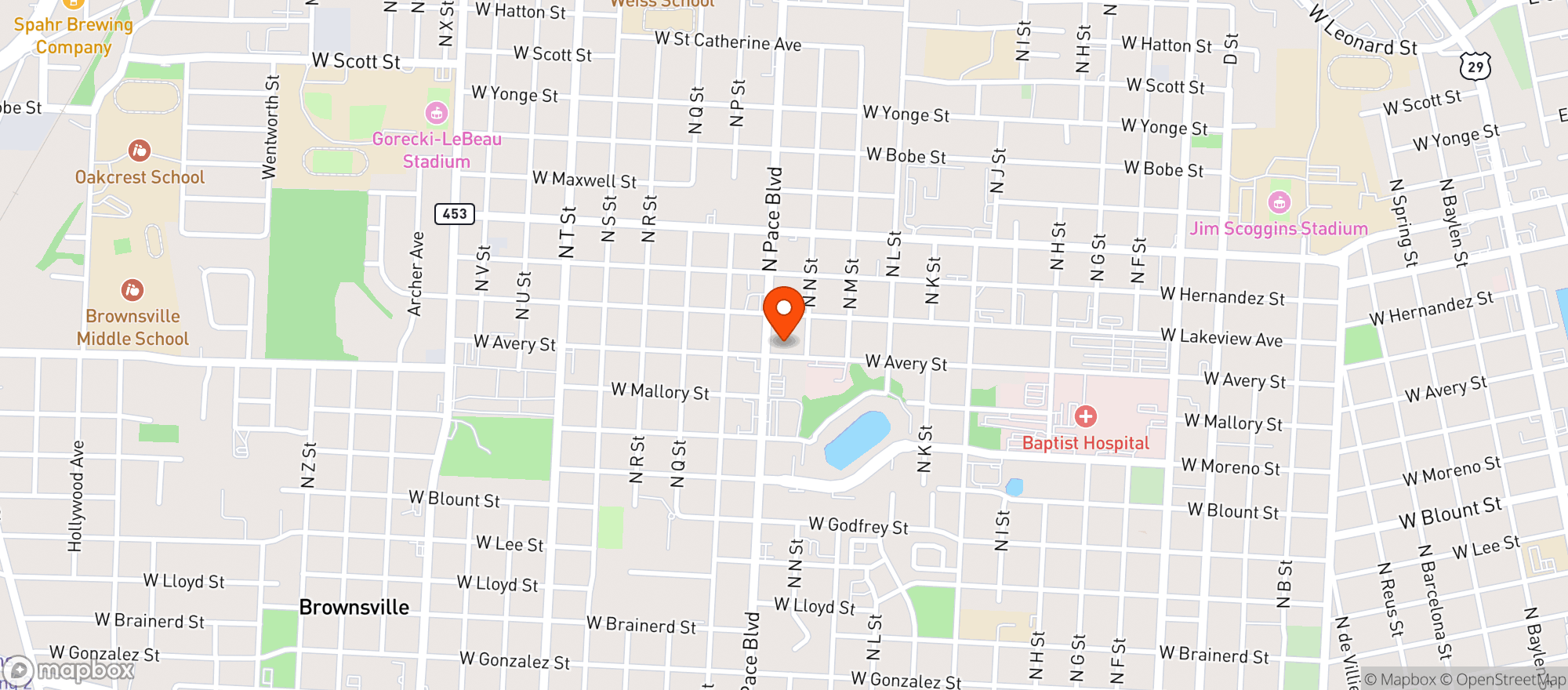 Map showing Cost Plus Liquors