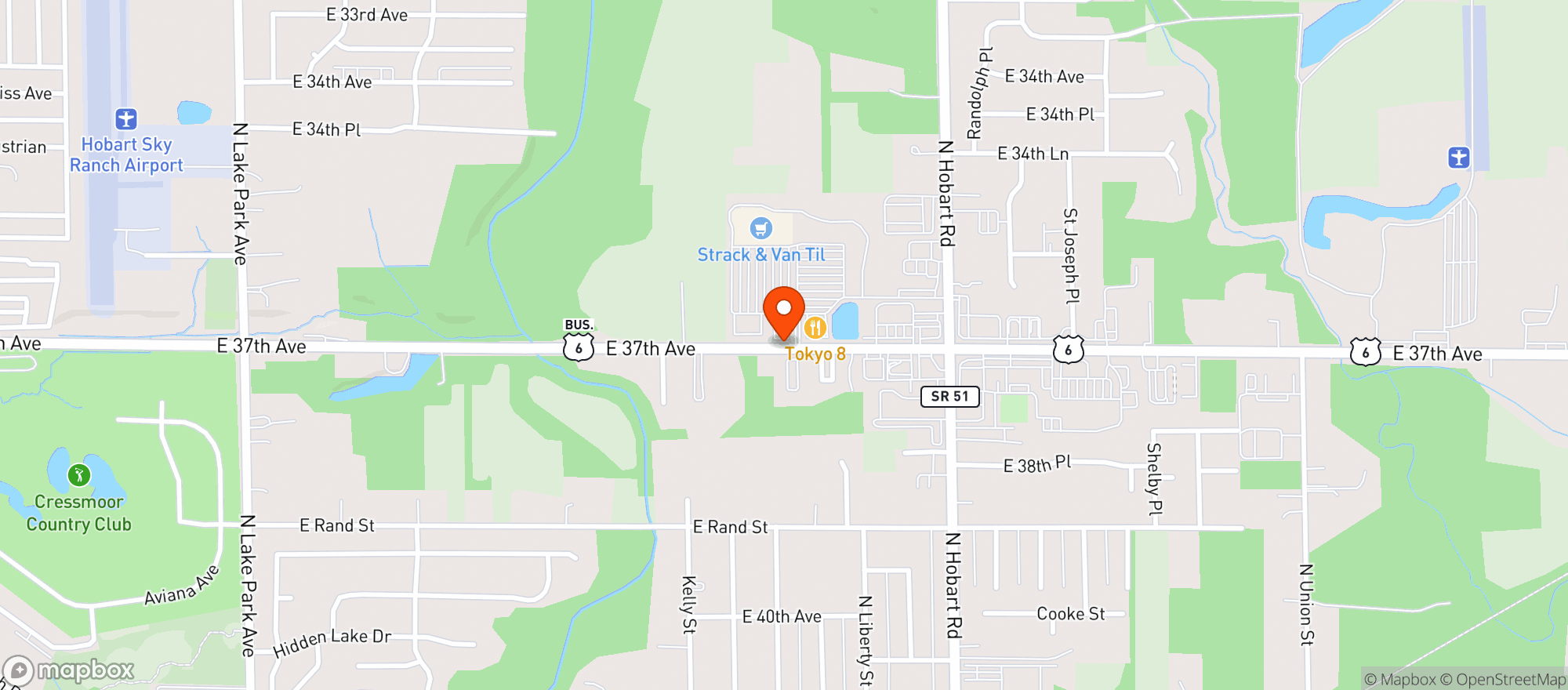 Map showing Gnc